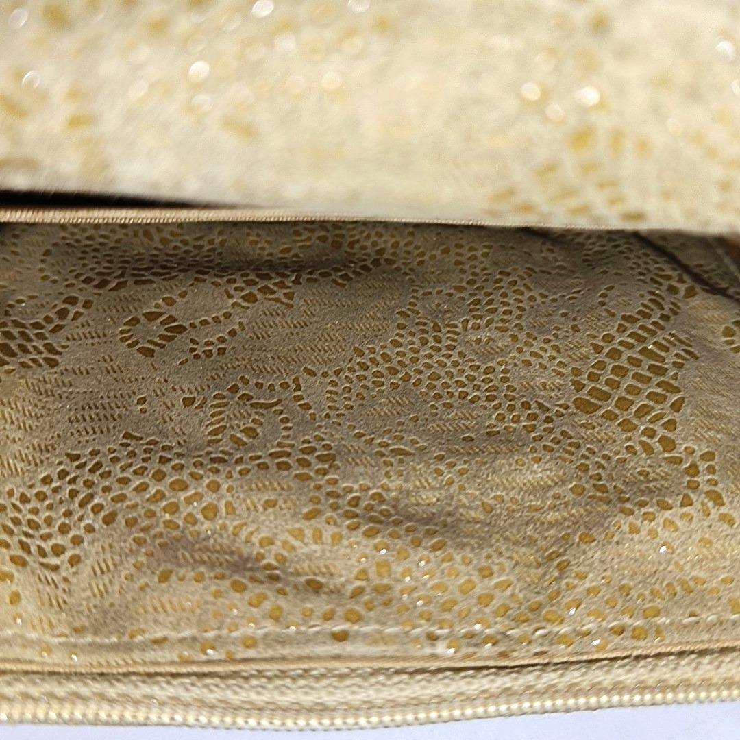 Chanel Wallet on Chain Beige Suede Lace Over Effect, 2013-2014 For Sale 11