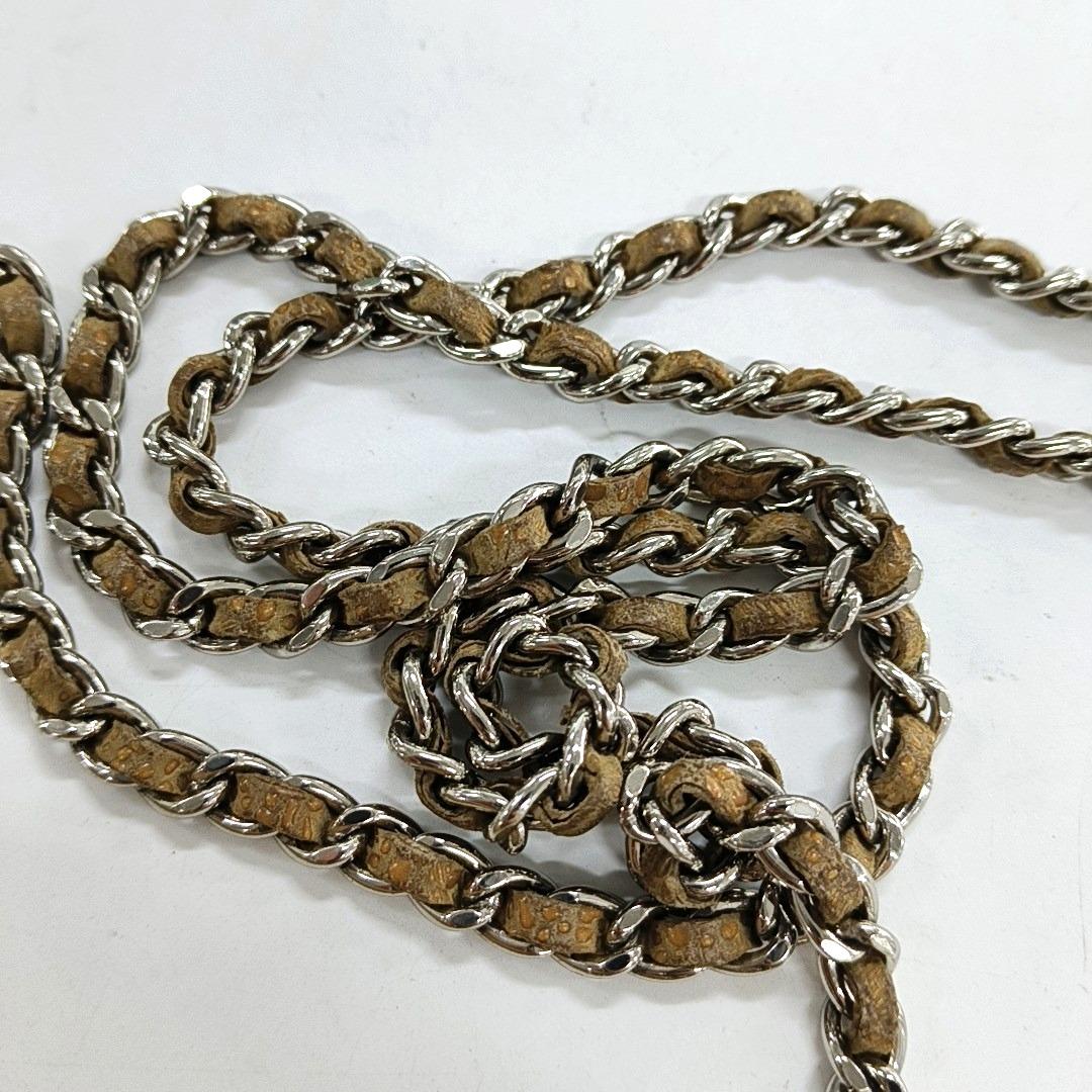 Chanel Wallet on Chain Beige Suede Lace Over Effect, 2013-2014 For Sale 12