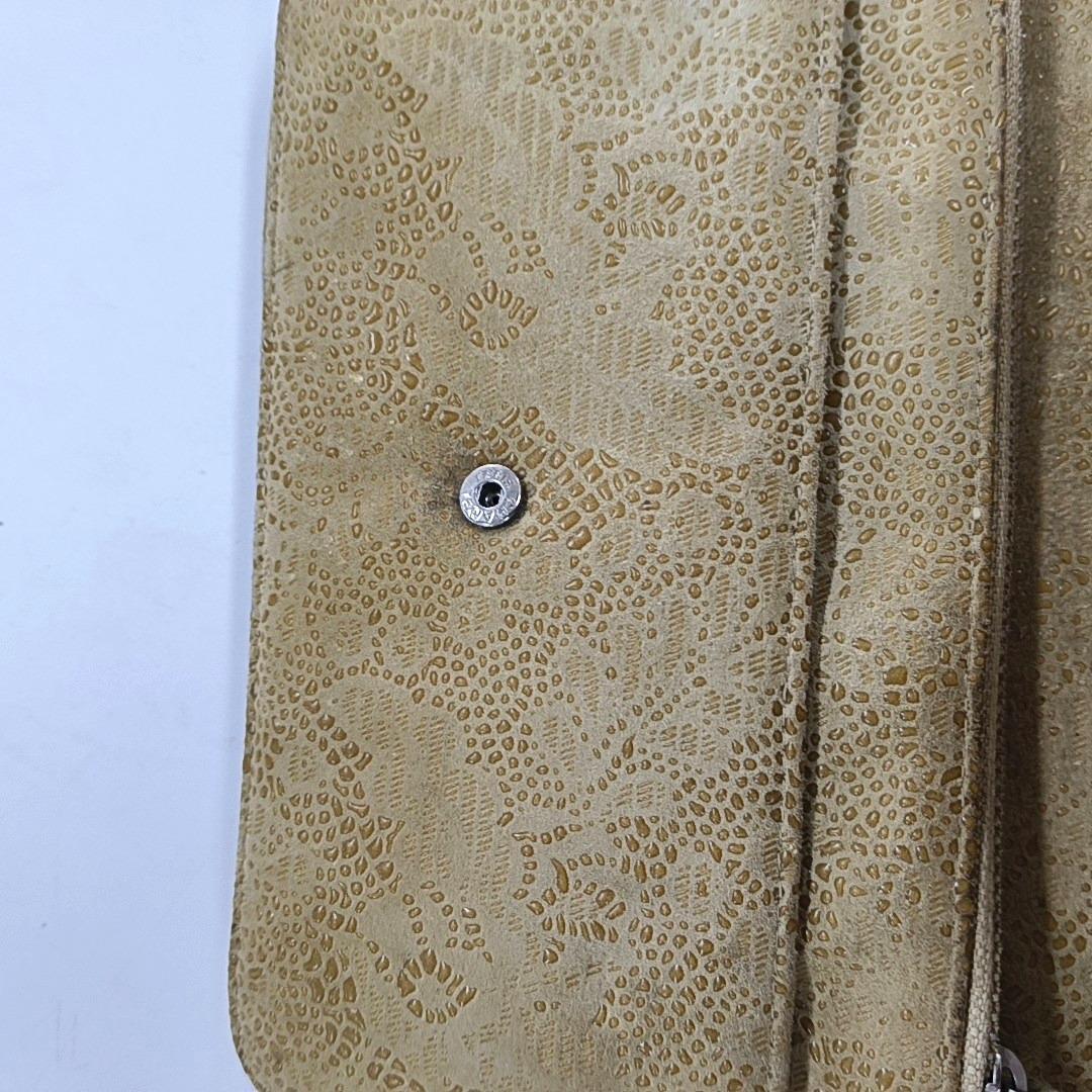 Chanel Wallet on Chain Beige Suede Lace Over Effect, 2013-2014 For Sale 4