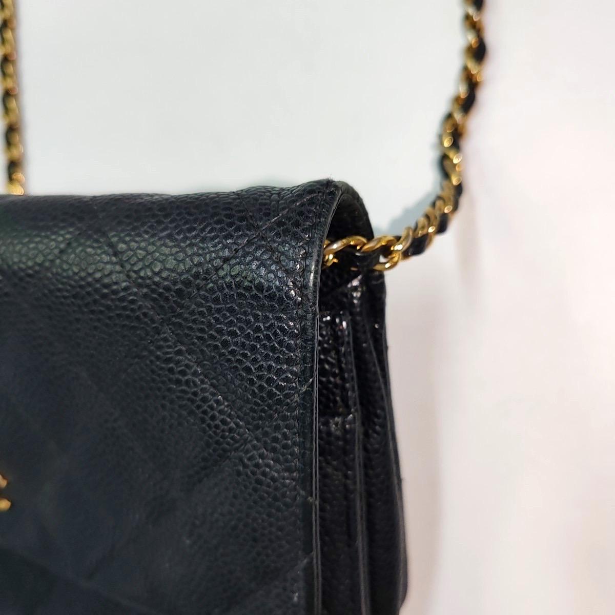Chanel Wallet on Chain Black Caviar Leather Gold Hardware 2014 6