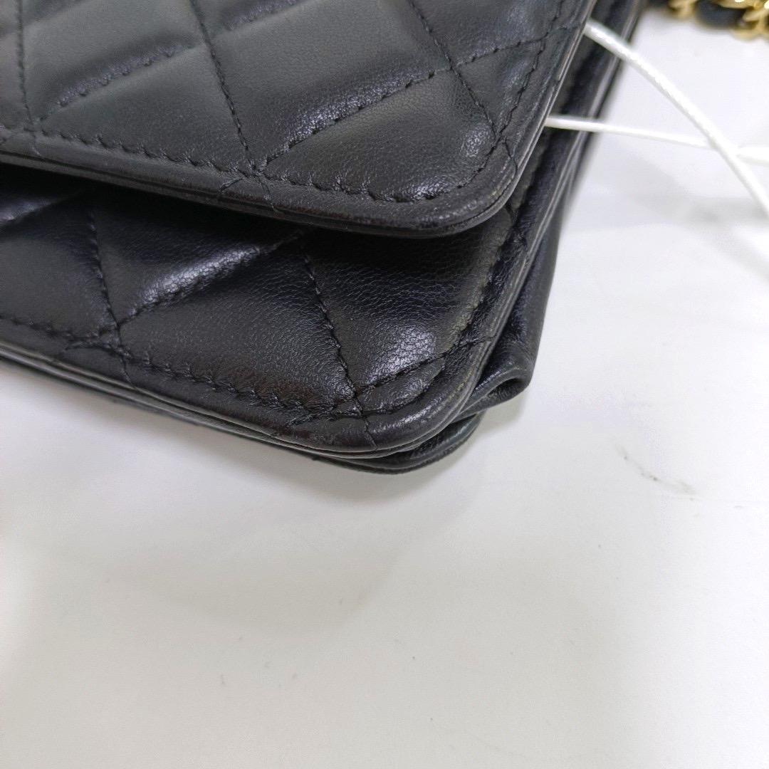 Chanel Wallet on Chain Black Lambskin Leather Gold Hardware 2014-15 6