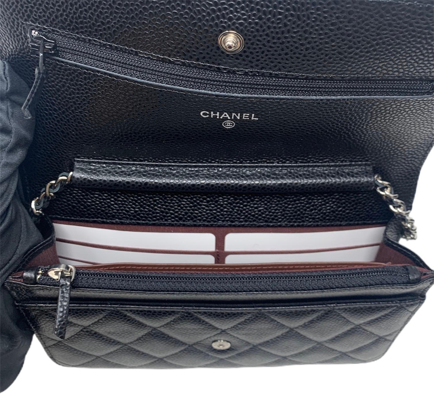 Chanel Wallet on Chain Black Quilted Caviar, 2019 1