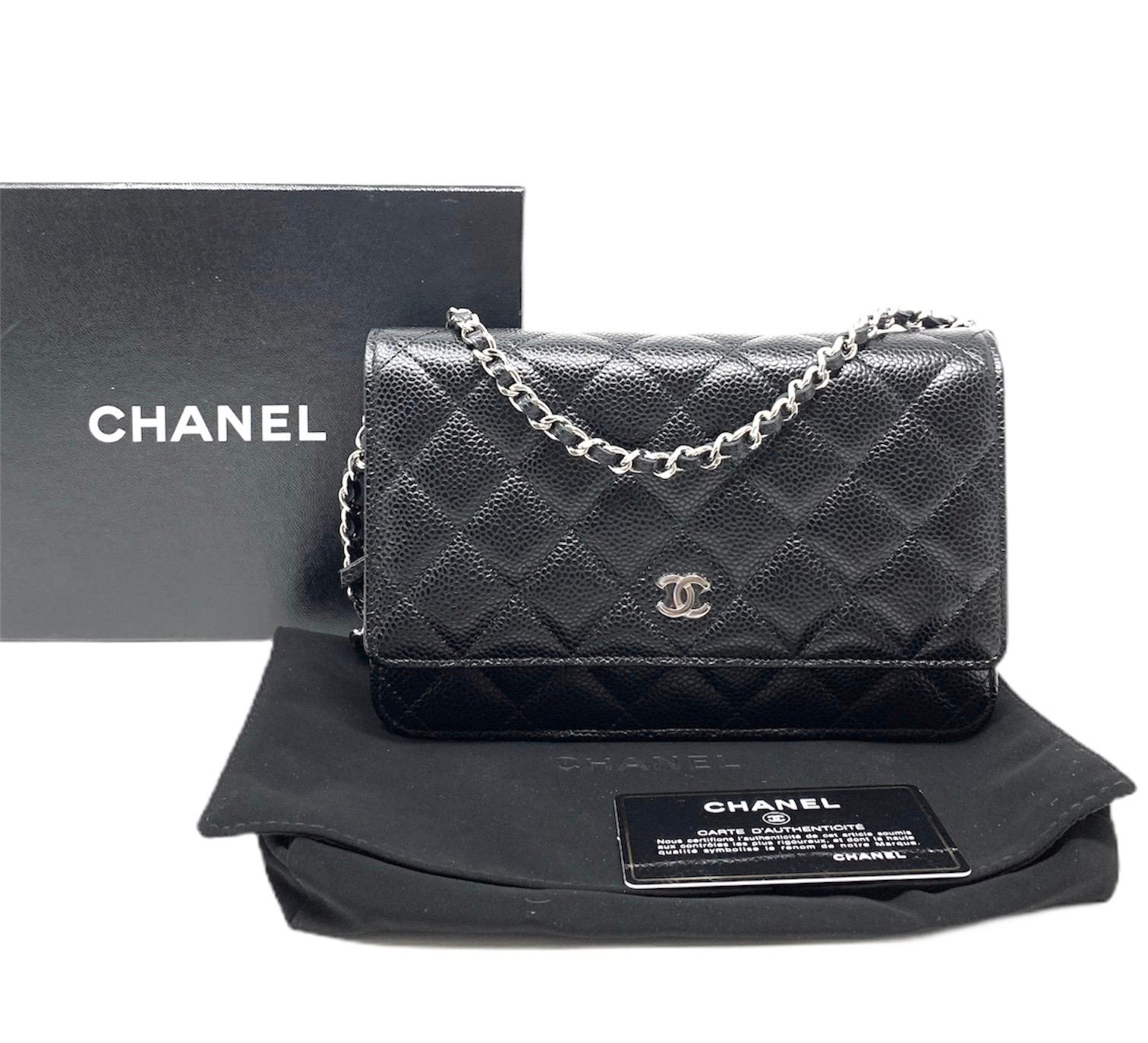 Chanel Wallet on Chain Black Quilted Caviar, 2019 3