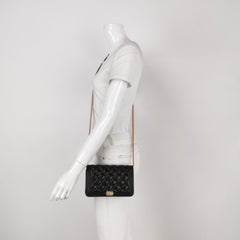 Chanel Wallet on Chain Boy Flap Black Lambskin Leather Gold Hardware