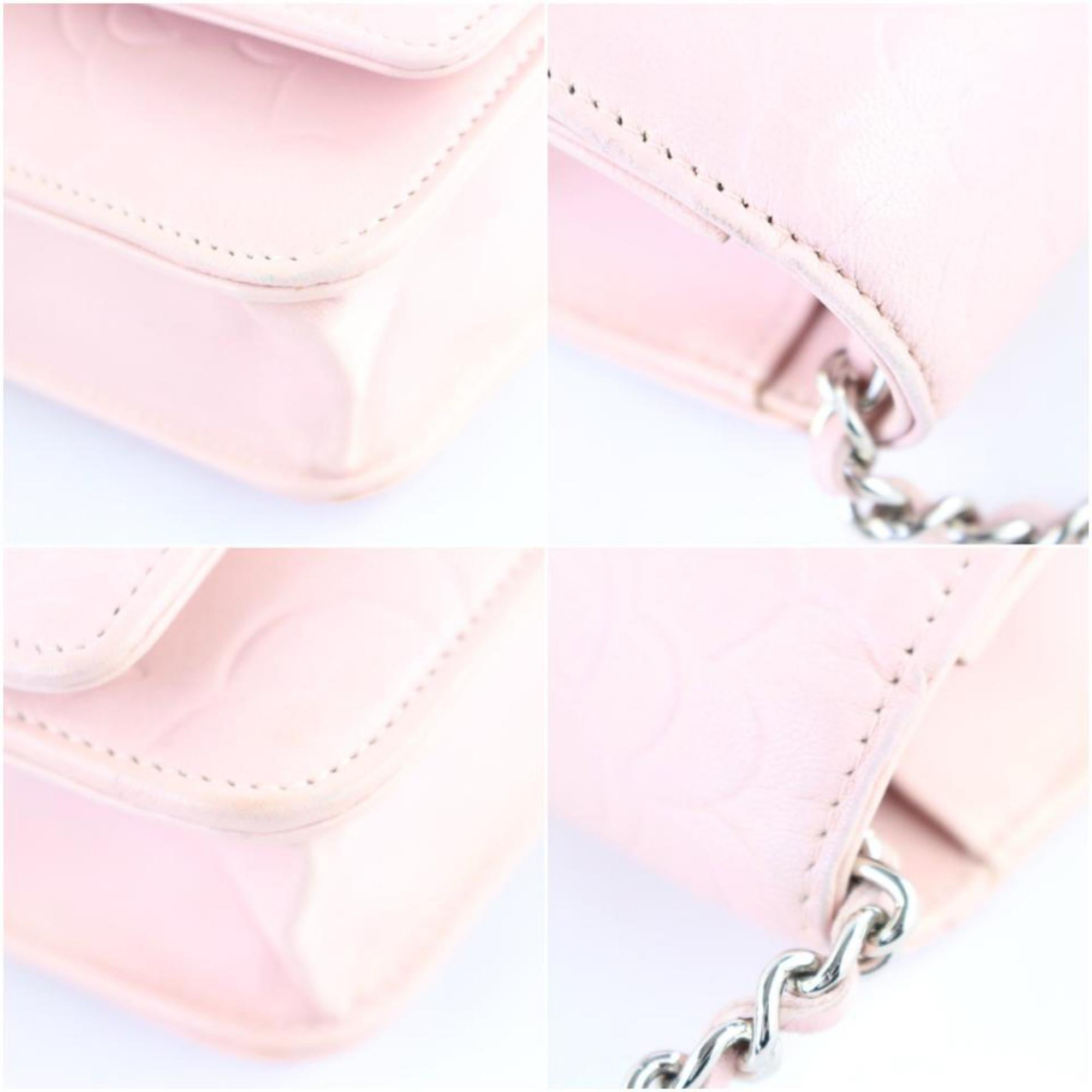 Chanel Wallet on Chain Camellia 3cr0108 Pink Leather Cross Body Bag For Sale 4