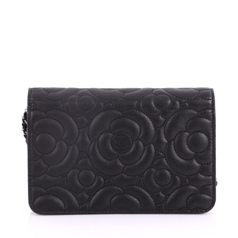 Women's or Men's Chanel Wallet On Chain Camellia Caviar
