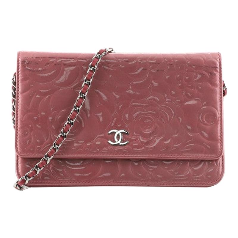 Chanel Wallet on Chain Camellia Goatskin