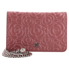 Chanel Wallet on Chain Camellia Goatskin