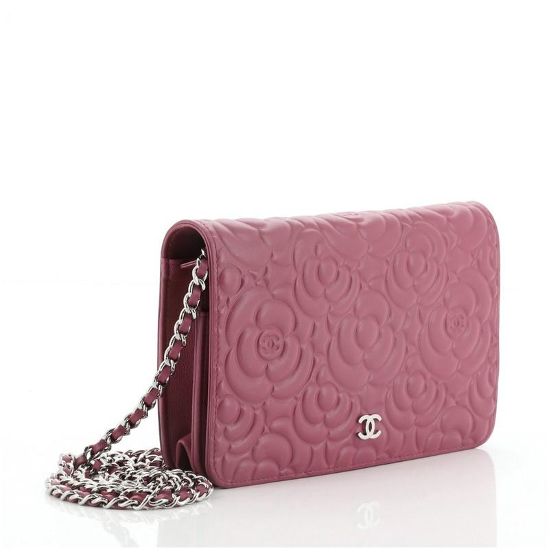 Brown Chanel Wallet on Chain Camellia Lambskin