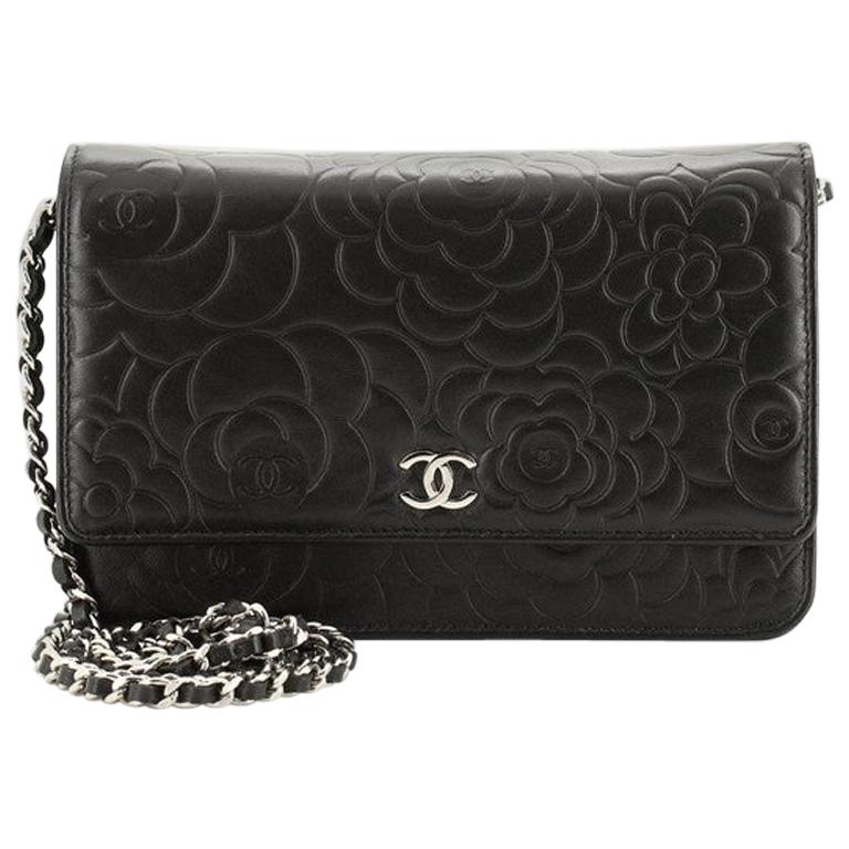 Chanel Wallet on Chain Camellia Lambskin at 1stDibs | chanel camellia wallet  on chain, chanel camellia woc
