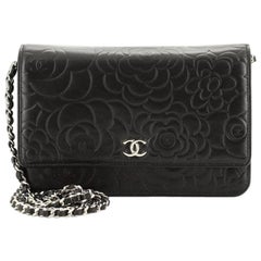 Chanel Wallet on Chain Camellia Lambskin at 1stDibs