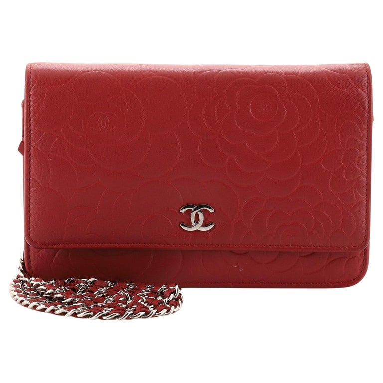 Chanel Wallet on Chain Camellia Lambskin at 1stDibs