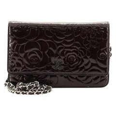 Chanel Wallet on Chain Camellia Patent