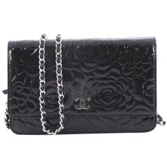 Chanel Wallet on Chain Camellia Patent