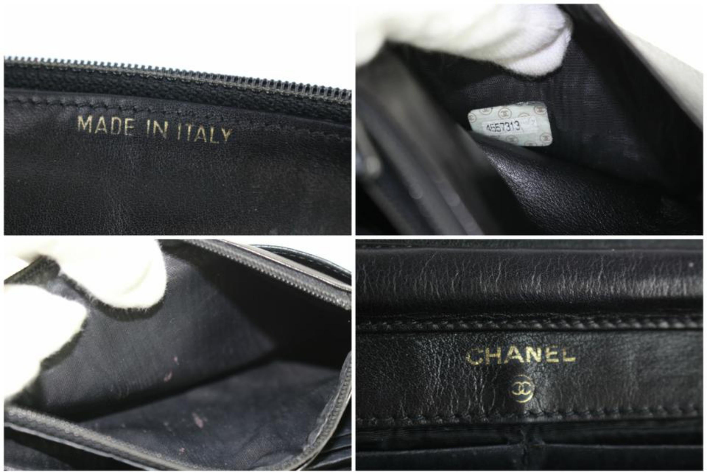 Chanel Wallet on Chain Caviar Flap 11cz0123 Black Leather Shoulder Bag In Good Condition For Sale In Forest Hills, NY
