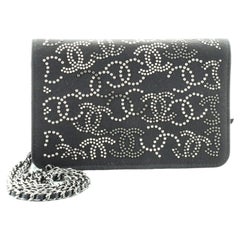 Chanel Wallet on Chain CC Studded Canvas