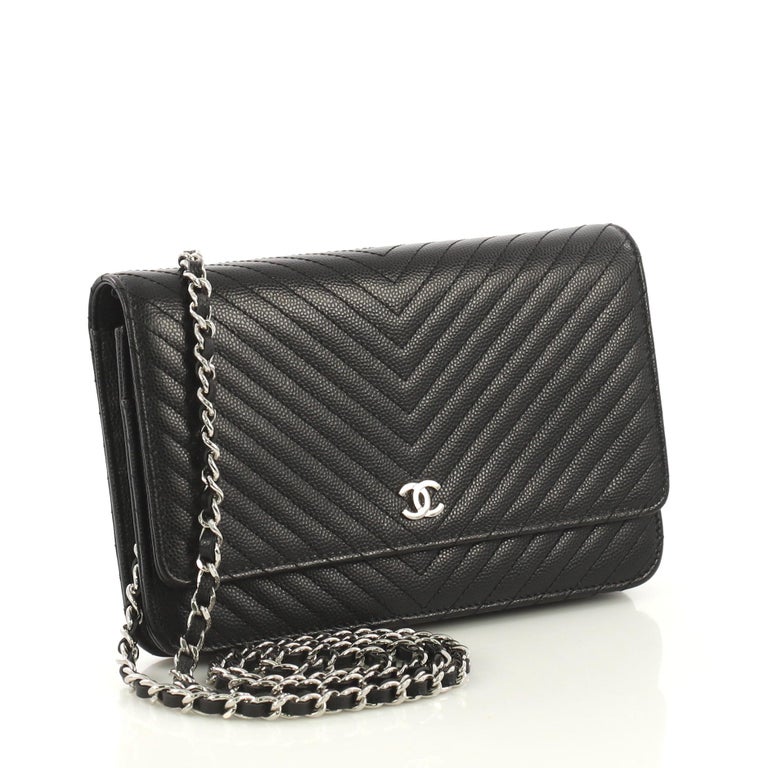 Chanel Wallet on Chain Chevron Caviar at 1stDibs chanel chevron