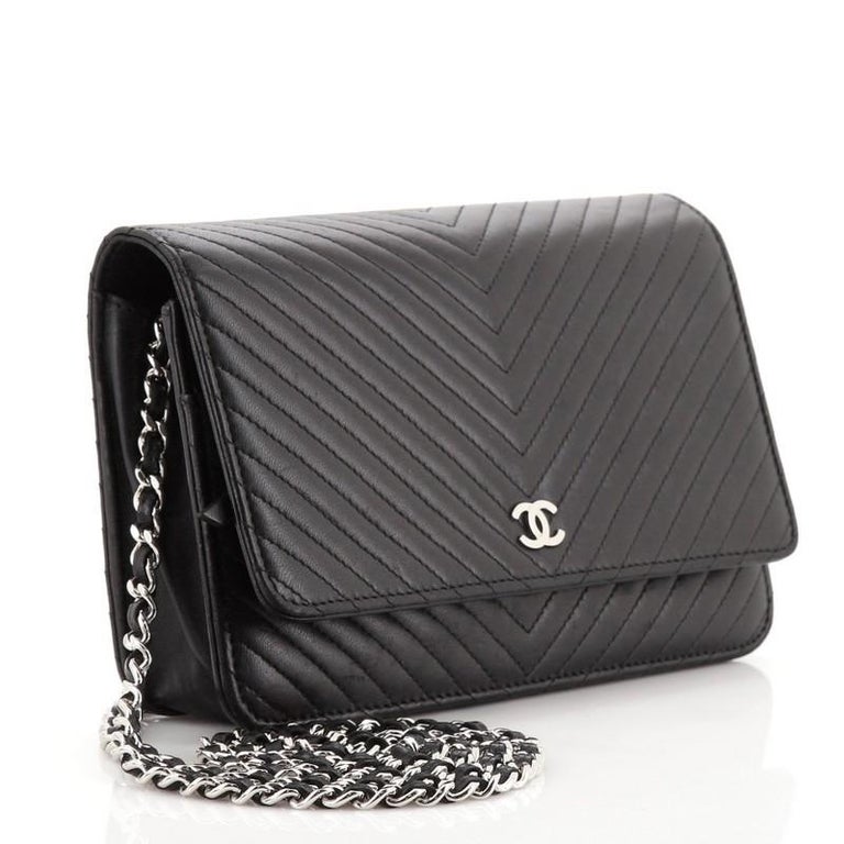 Chanel Wallet on Chain Chevron Lambskin at 1stDibs