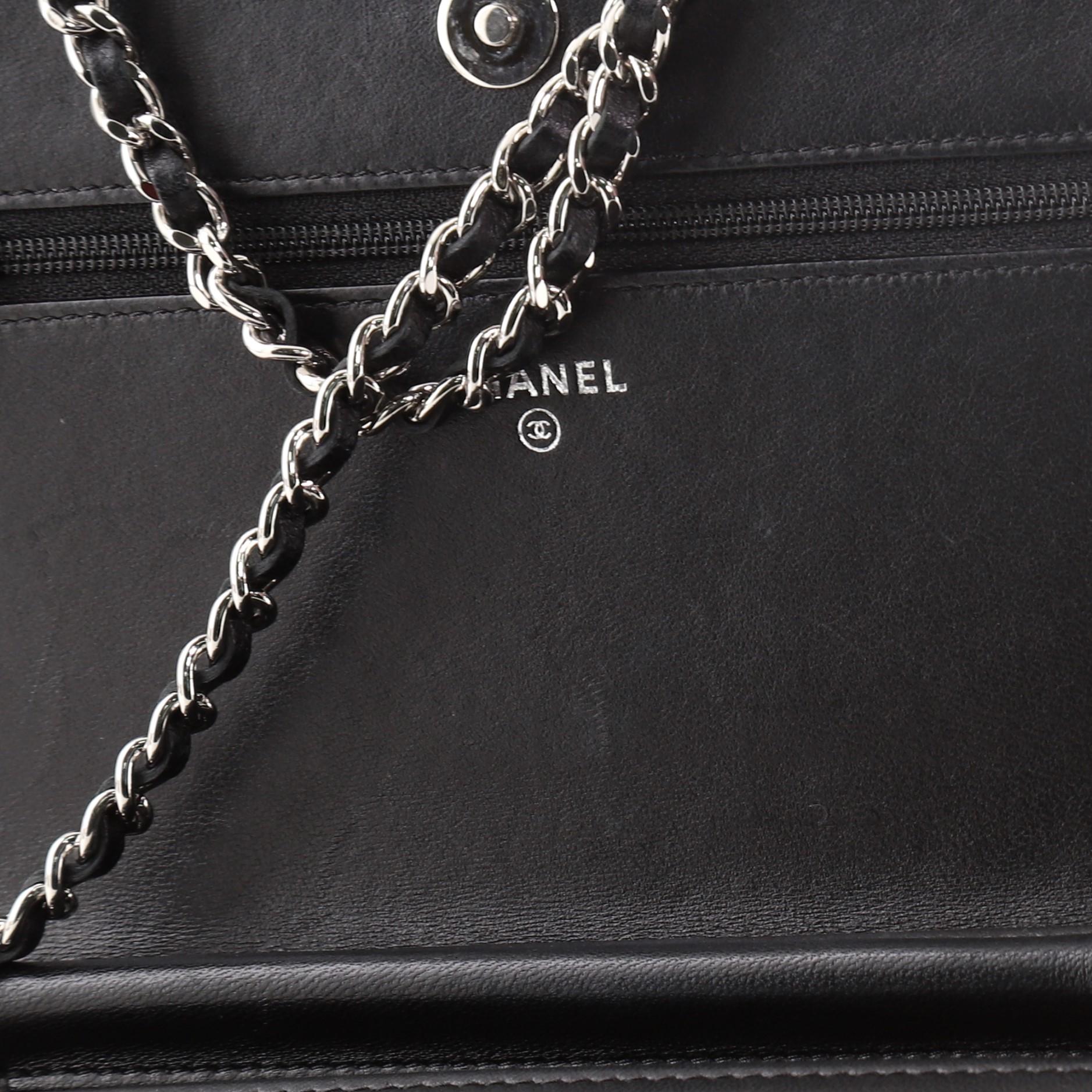 Chanel Wallet on Chain Chevron Lambskin with Studded Detail 4
