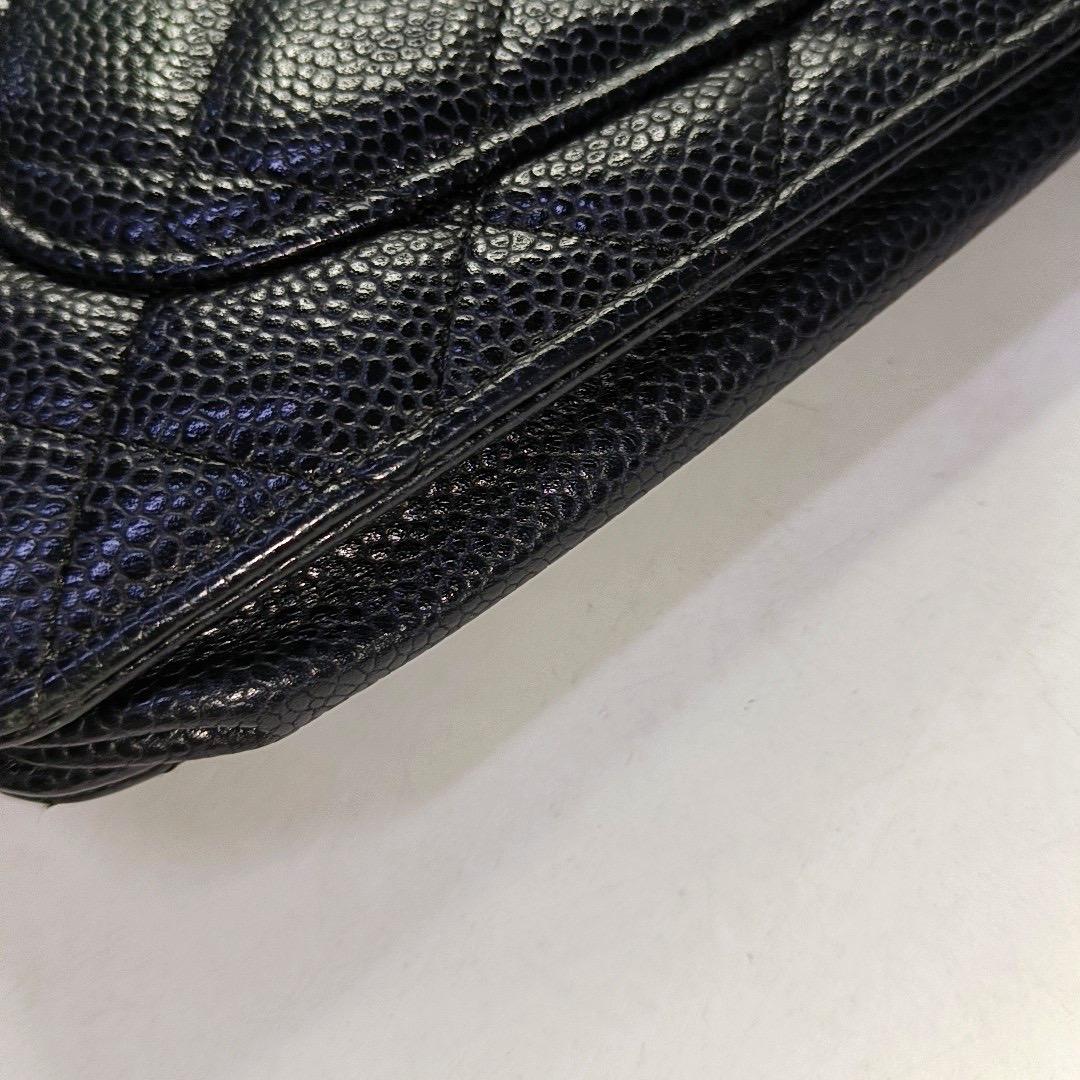 Chanel Wallet on Chain Classic Flap Black Caviar Leather Gold Hardware 2016-17 For Sale 7