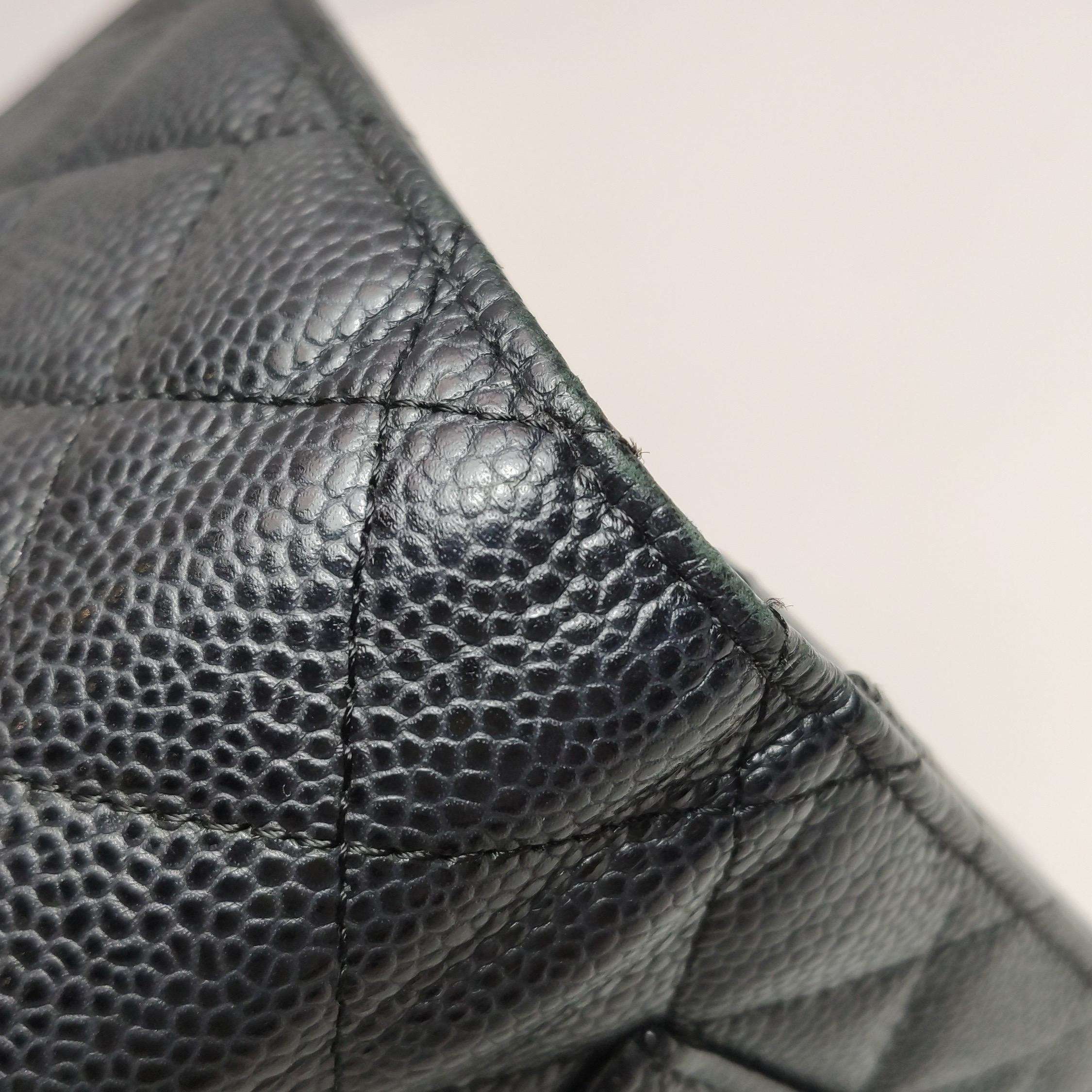 Chanel Wallet on Chain Classic Flap Black Caviar Leather Gold Hardware 2016-17 For Sale 14