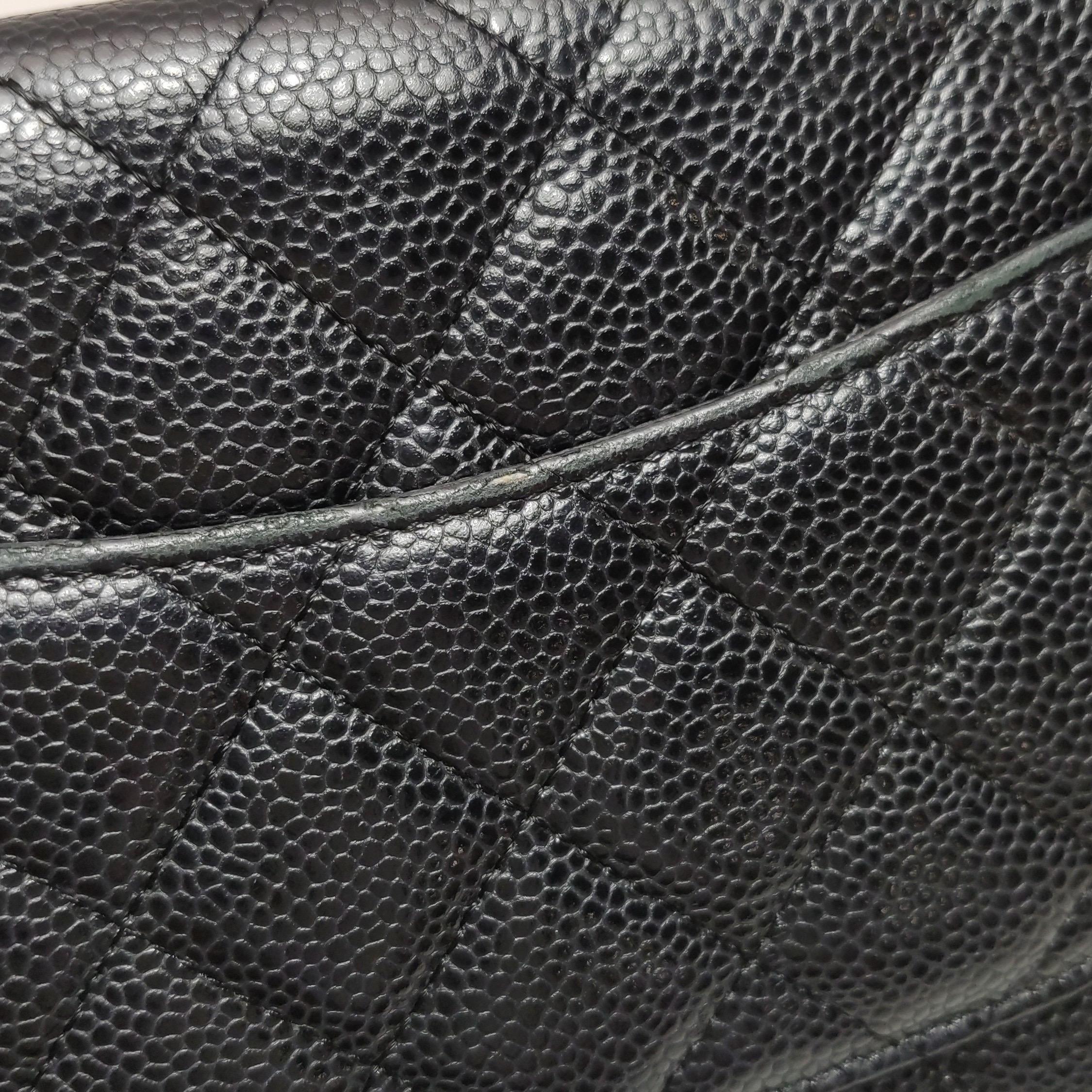 Chanel Wallet on Chain Classic Flap Black Caviar Leather Gold Hardware 2016-17 For Sale 15