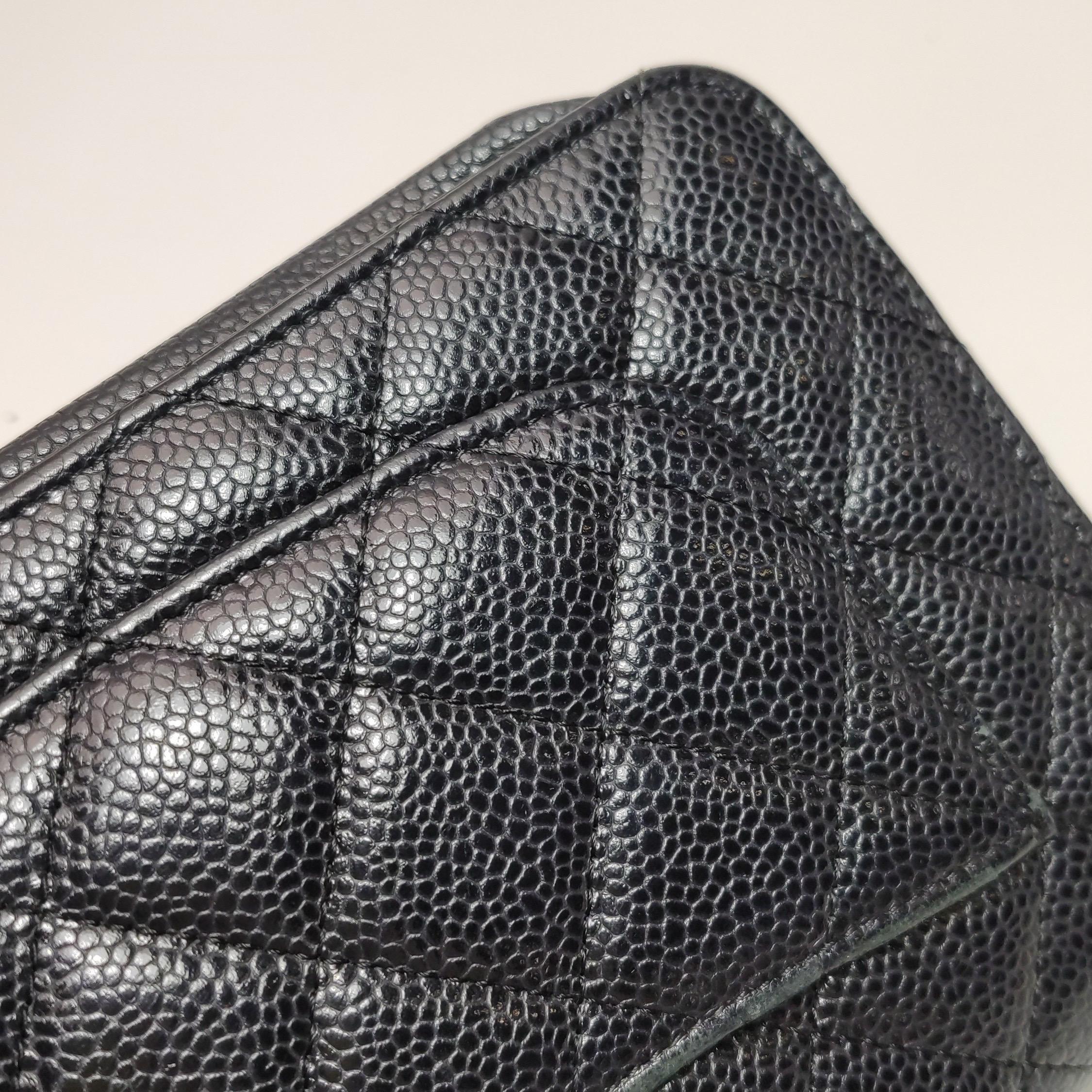 Chanel Wallet on Chain Classic Flap Black Caviar Leather Gold Hardware 2016-17 For Sale 16