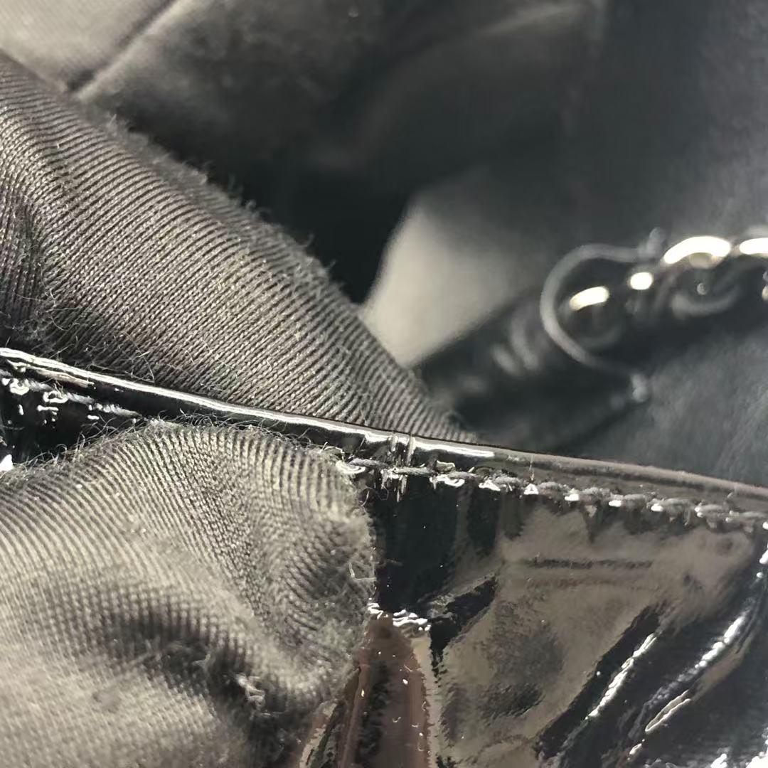 Chanel Wallet on Chain Classic Flap Black Patent Leather 10
