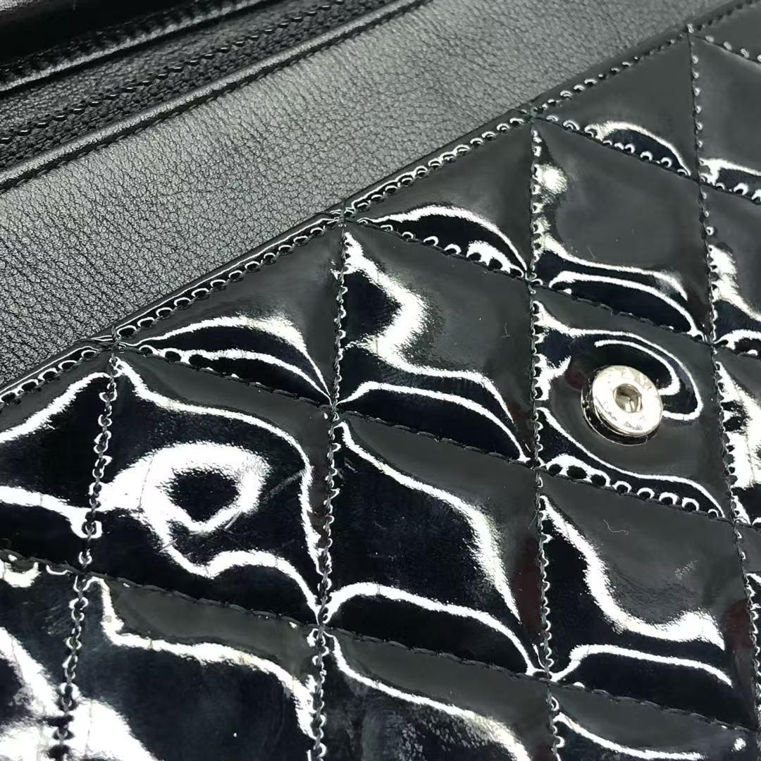 Chanel Wallet on Chain Classic Flap Black Patent Leather 13