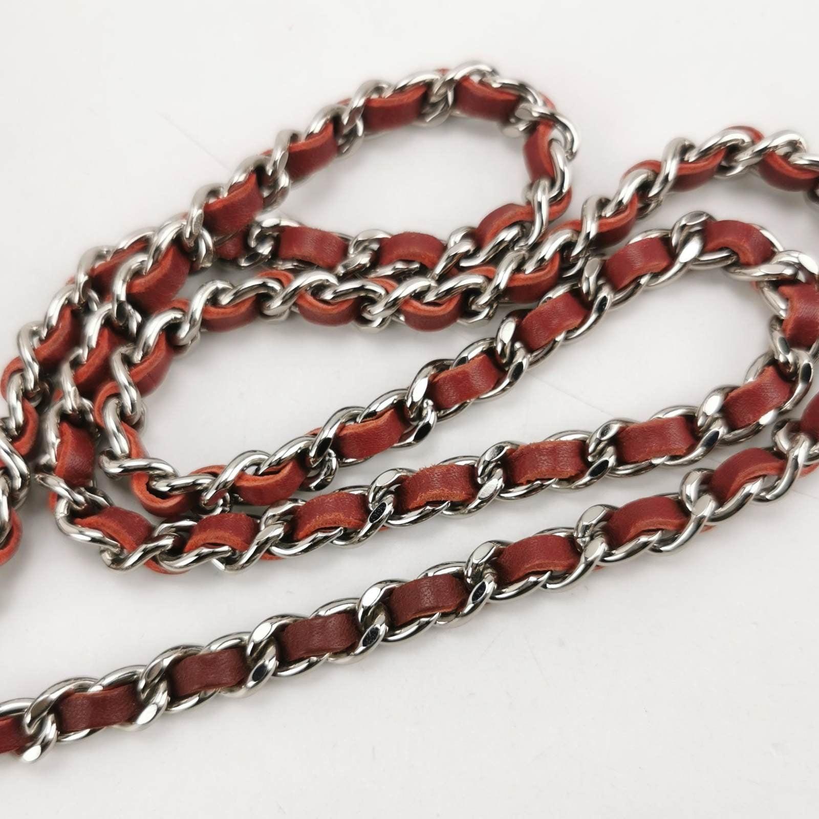 Chanel Wallet on Chain Classic Flap Red Patent Leather For Sale 6