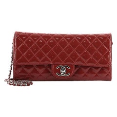 Chanel Wallet On Chain Clutch Quilted Patent East West