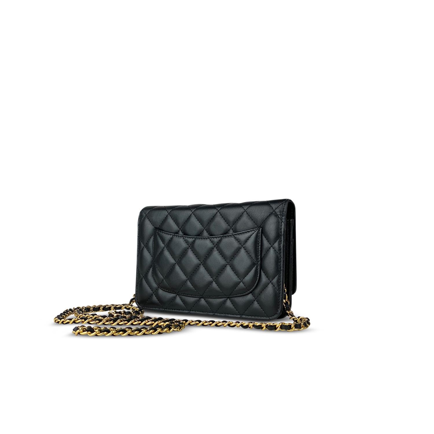 Black Chanel Wallet On Chain Crossbody Bag For Sale