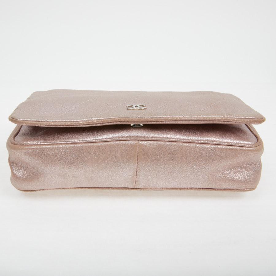 Beige Chanel 'Wallet on Chain' Flap Bag in Pink Leather