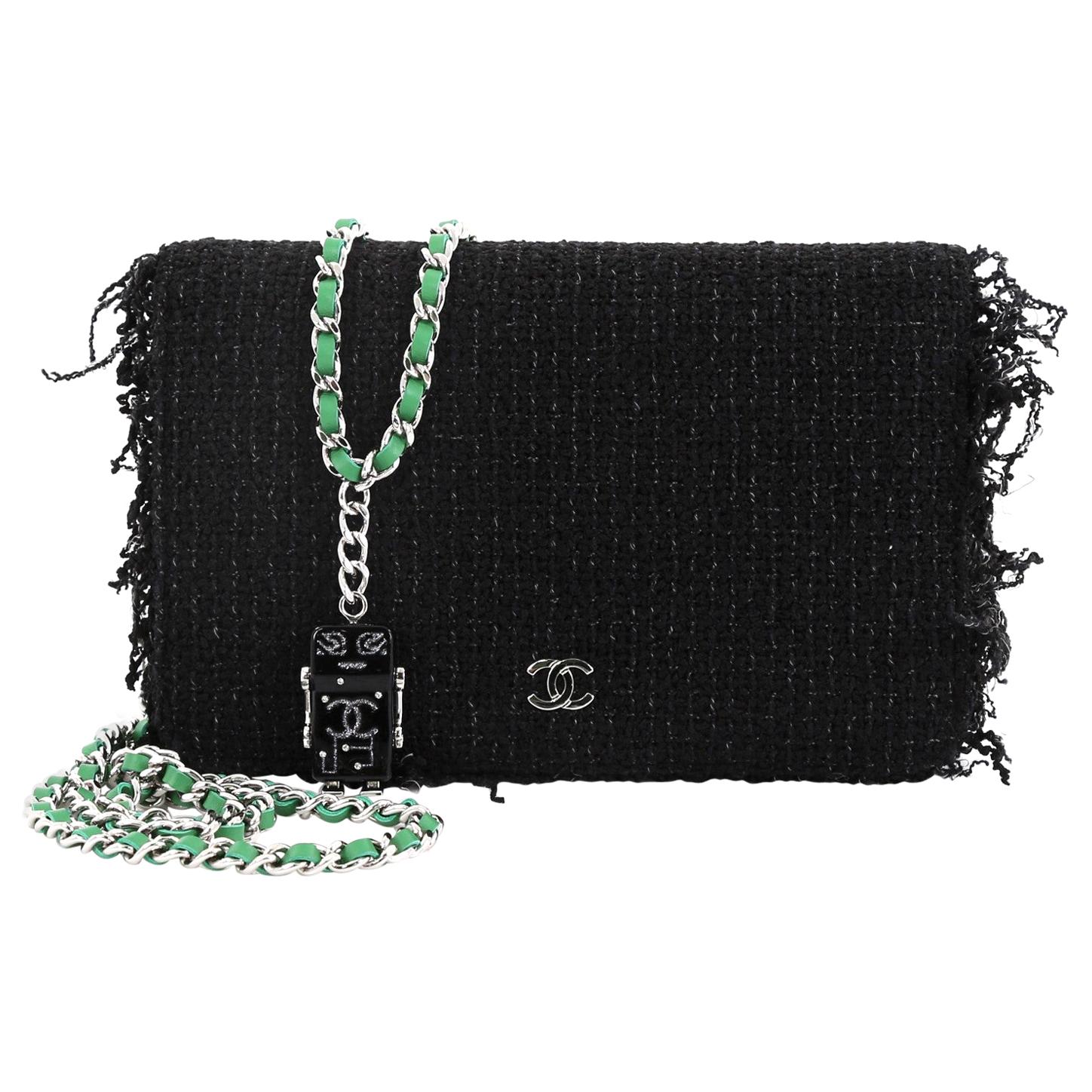 Chanel Wallet on Chain Fringe Tweed