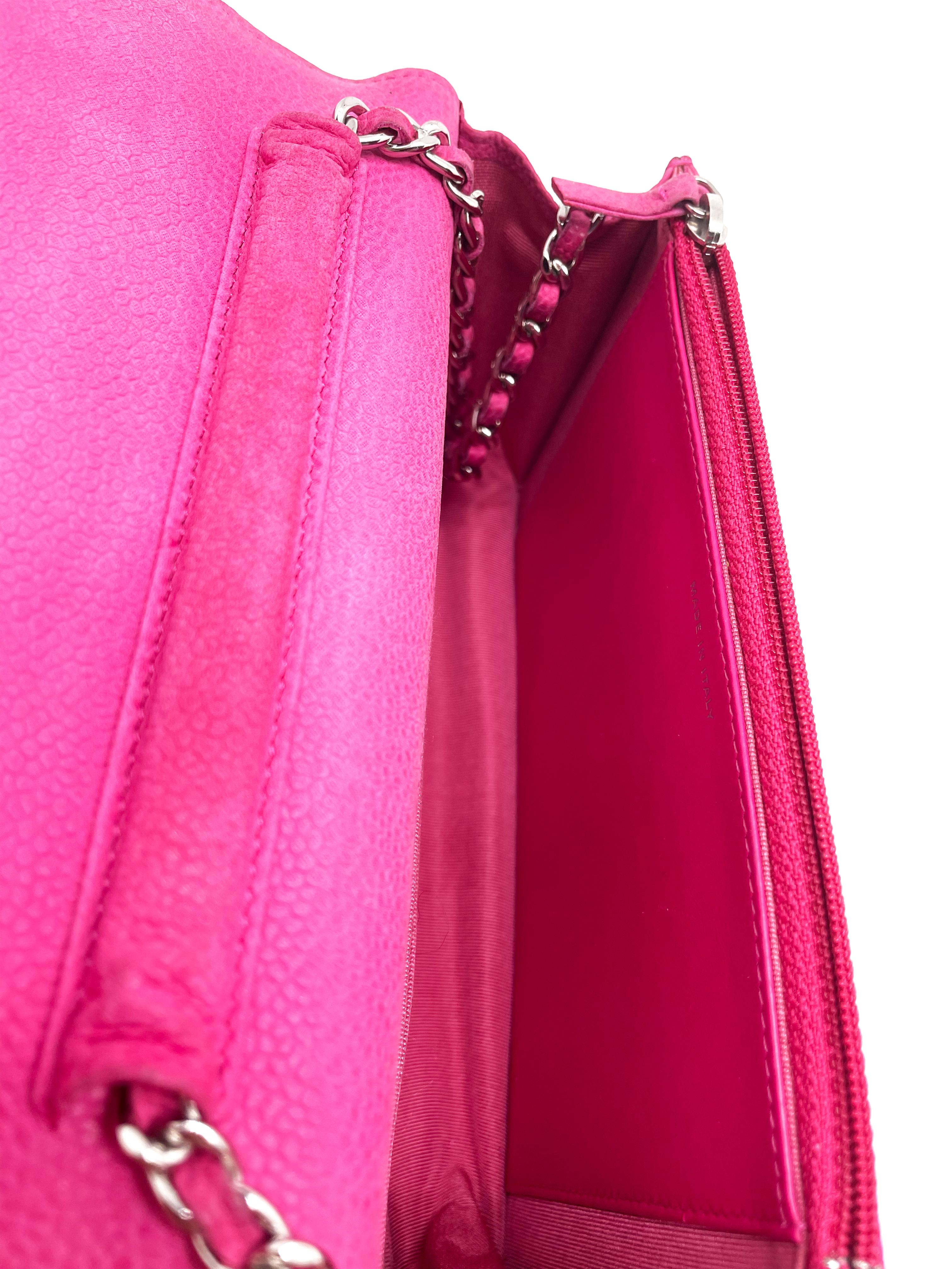 Chanel Wallet on Chain Handbag Pink Caviar Leather 11