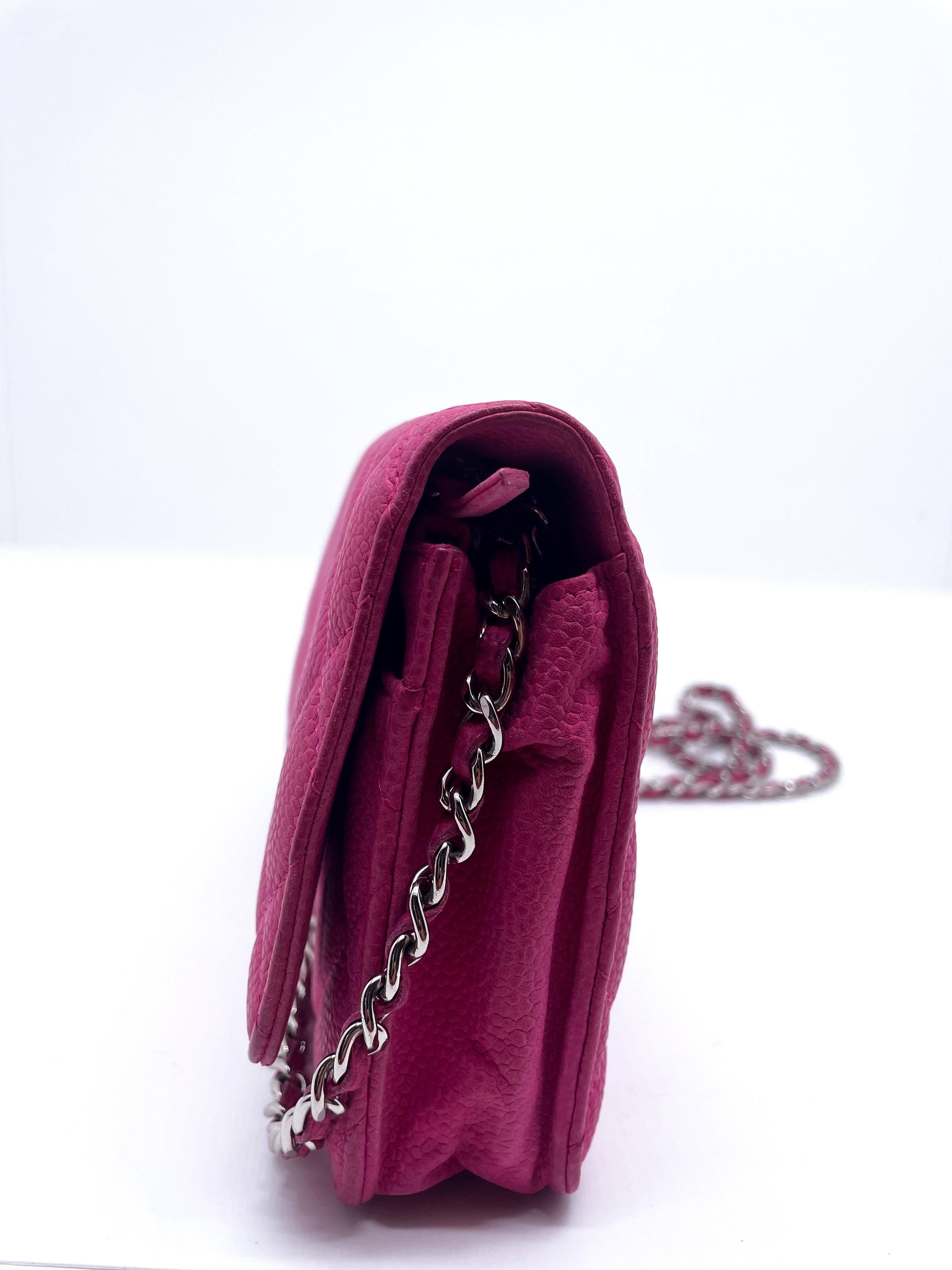 Chanel Wallet on Chain Handbag Pink Caviar Leather 2