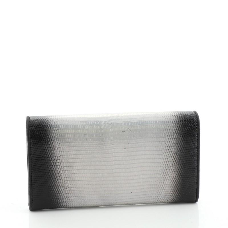 Chanel Wallet on Chain Iridescent Ombre Lizard East West In Good Condition In NY, NY