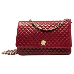 Chanel Wallet on Chain Lambskin Leather Bordeaux .2008