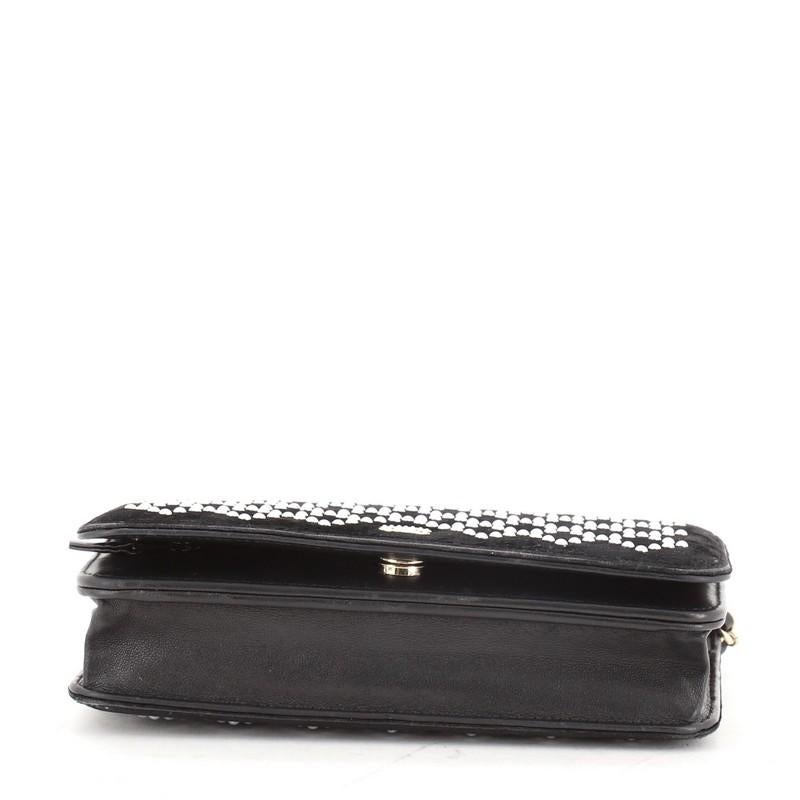 Chanel Brieftasche an Kette Perle verschönert Samt Damen