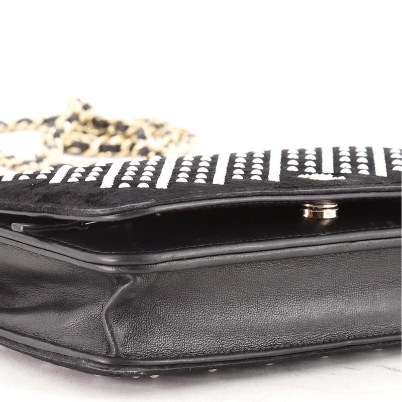 Chanel Brieftasche an Kette Perle verschönert Samt 2