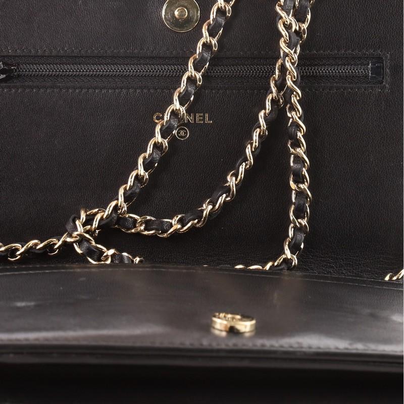 Chanel Brieftasche an Kette Perle verschönert Samt 3