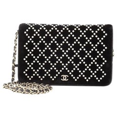 Chanel Wallet on Chain Pearl Embellished Velvet