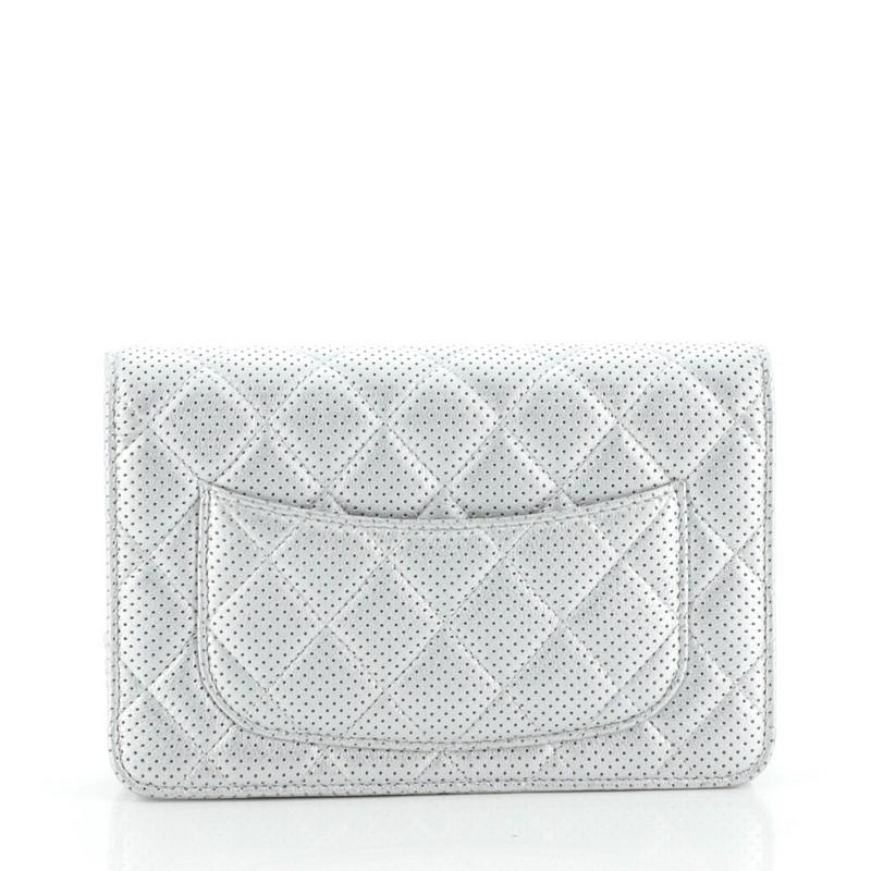 chanel wallet on chain white