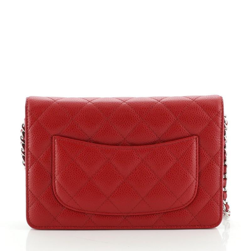 Chanel Wallet on Chain Quilted Caviar In Good Condition In NY, NY