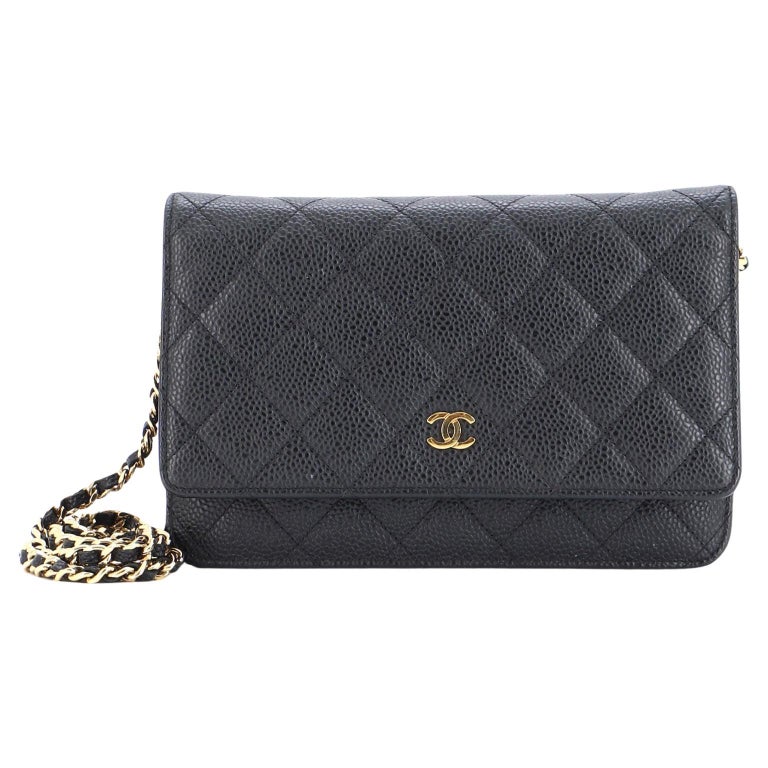 Chanel Wallet On Chain Black Caviar - 13 For Sale on 1stDibs  chanel wallet  on a chain black caviar, chanel wallet on chain caviar leather