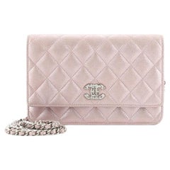 Chanel Wallet on Chain Quilted Glittered Calfskin