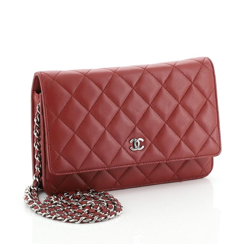 Brown Chanel  Wallet on Chain Quilted Lambskin