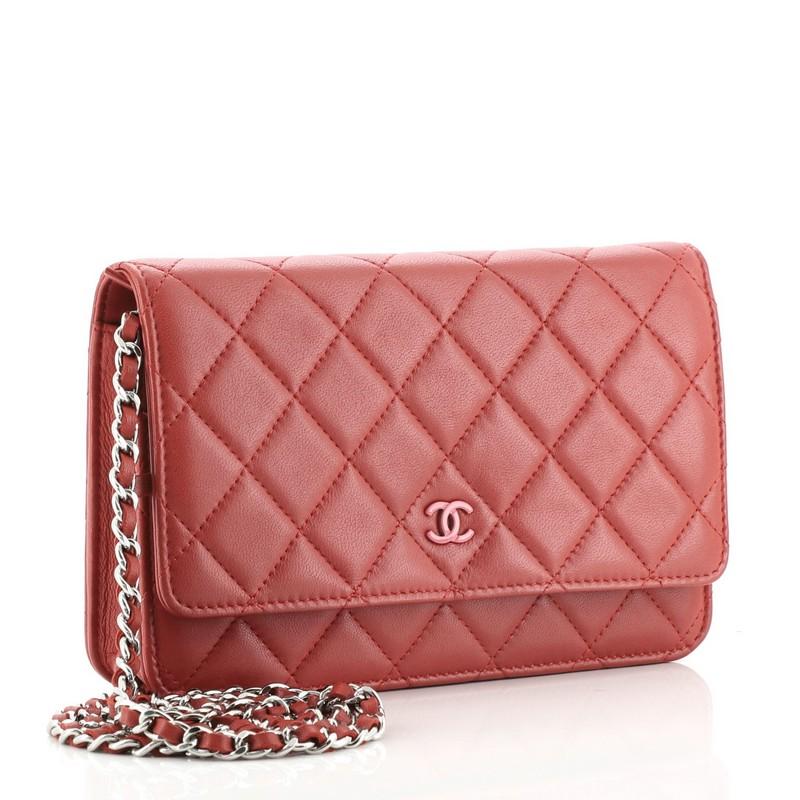 Brown Chanel Wallet on Chain Quilted Lambskin