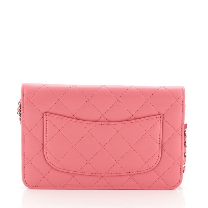 Pink Chanel Wallet on Chain Quilted Lambskin