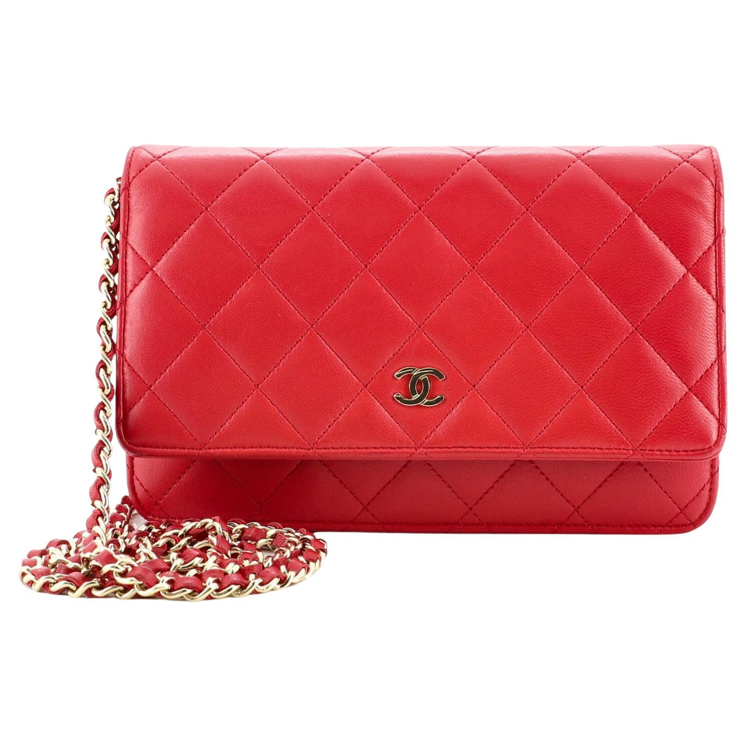 Chanel CC Box Wallet on Chain Quilted Caviar at 1stDibs